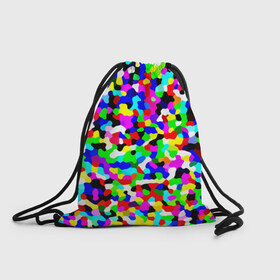 Рюкзак-мешок 3D с принтом Цветной шум в Кировске, 100% полиэстер | плотность ткани — 200 г/м2, размер — 35 х 45 см; лямки — толстые шнурки, застежка на шнуровке, без карманов и подкладки | Тематика изображения на принте: камуфляж