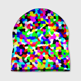 Шапка 3D с принтом Цветной шум в Кировске, 100% полиэстер | универсальный размер, печать по всей поверхности изделия | Тематика изображения на принте: камуфляж