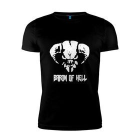 Мужская футболка премиум с принтом Doom 4 Head Baron Of Hell в Кировске, 92% хлопок, 8% лайкра | приталенный силуэт, круглый вырез ворота, длина до линии бедра, короткий рукав | demon | hell | дум