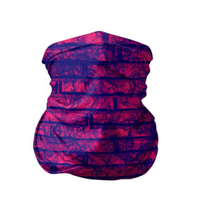 Бандана-труба 3D с принтом Bricks в Кировске, 100% полиэстер, ткань с особыми свойствами — Activecool | плотность 150‒180 г/м2; хорошо тянется, но сохраняет форму | кирпич | лиловый | стена