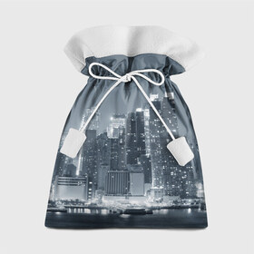 Подарочный 3D мешок с принтом Ночной город в Кировске, 100% полиэстер | Размер: 29*39 см | 