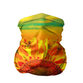 Бандана-труба 3D с принтом Подсолнухи в Кировске, 100% полиэстер, ткань с особыми свойствами — Activecool | плотность 150‒180 г/м2; хорошо тянется, но сохраняет форму | лето | подсолнух | солнце | цветы