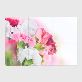 Магнитный плакат 3Х2 с принтом Белые и розовые цветы в Кировске, Полимерный материал с магнитным слоем | 6 деталей размером 9*9 см | Тематика изображения на принте: лепестки | прикольные картинки | цветочки | цветы