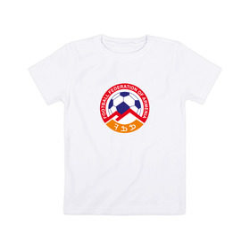 Детская футболка хлопок с принтом Сборная Армении по футболу в Кировске, 100% хлопок | круглый вырез горловины, полуприлегающий силуэт, длина до линии бедер | армения | ереван