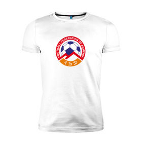 Мужская футболка премиум с принтом Сборная Армении по футболу в Кировске, 92% хлопок, 8% лайкра | приталенный силуэт, круглый вырез ворота, длина до линии бедра, короткий рукав | армения | ереван