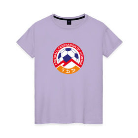 Женская футболка хлопок с принтом Сборная Армении по футболу в Кировске, 100% хлопок | прямой крой, круглый вырез горловины, длина до линии бедер, слегка спущенное плечо | армения | ереван