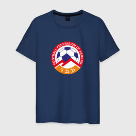 Мужская футболка хлопок с принтом Сборная Армении по футболу в Кировске, 100% хлопок | прямой крой, круглый вырез горловины, длина до линии бедер, слегка спущенное плечо. | армения | ереван