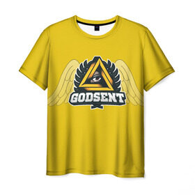 Мужская футболка 3D с принтом Godsent team в Кировске, 100% полиэфир | прямой крой, круглый вырез горловины, длина до линии бедер | counter | cs | go | strike | контр | страйк