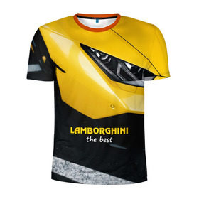 Мужская футболка 3D спортивная с принтом Lamborghini the best в Кировске, 100% полиэстер с улучшенными характеристиками | приталенный силуэт, круглая горловина, широкие плечи, сужается к линии бедра | Тематика изображения на принте: авто | автомобиль | ламборгини