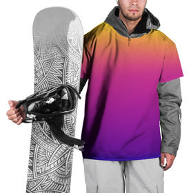 Накидка на куртку 3D с принтом Чёткий градиент в Кировске, 100% полиэстер |  | cs:go | градиент | диджей | желтый | музыка | розовый | синий | фиолетовый | чёткий