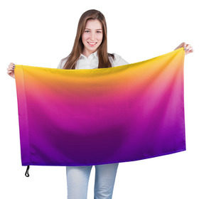 Флаг 3D с принтом Чёткий градиент в Кировске, 100% полиэстер | плотность ткани — 95 г/м2, размер — 67 х 109 см. Принт наносится с одной стороны | cs:go | градиент | диджей | желтый | музыка | розовый | синий | фиолетовый | чёткий