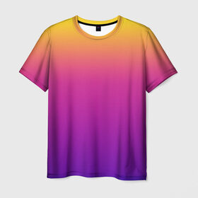 Мужская футболка 3D с принтом Чёткий градиент в Кировске, 100% полиэфир | прямой крой, круглый вырез горловины, длина до линии бедер | Тематика изображения на принте: cs:go | градиент | диджей | желтый | музыка | розовый | синий | фиолетовый | чёткий