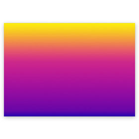 Поздравительная открытка с принтом Чёткий градиент в Кировске, 100% бумага | плотность бумаги 280 г/м2, матовая, на обратной стороне линовка и место для марки
 | cs:go | градиент | диджей | желтый | музыка | розовый | синий | фиолетовый | чёткий