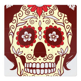 Магнитный плакат 3Х3 с принтом День мертвецов в Кировске, Полимерный материал с магнитным слоем | 9 деталей размером 9*9 см | Тематика изображения на принте: cobwebs | color | day of the dead | dead | death | eyes | girl | holiday | makeup | mask | mexican skull | mexico | ornament | pattern | взгляд | девушка | день мертвых | макияж | маска | мексика | мексиканский череп | мертвецов | орнамент | паутина | пра