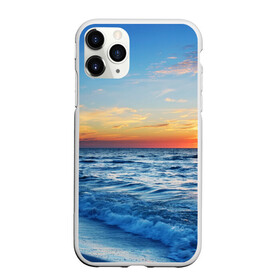 Чехол для iPhone 11 Pro Max матовый с принтом Море на закате в Кировске, Силикон |  | Тематика изображения на принте: волны | закат | море | небо | облака | пейзаж | пляж