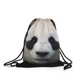 Рюкзак-мешок 3D с принтом Милая панда в Кировске, 100% полиэстер | плотность ткани — 200 г/м2, размер — 35 х 45 см; лямки — толстые шнурки, застежка на шнуровке, без карманов и подкладки | animal | hunny | panda | животные | классная | милая | милота | панда | фото | хорошая