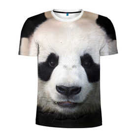 Мужская футболка 3D спортивная с принтом Милая панда в Кировске, 100% полиэстер с улучшенными характеристиками | приталенный силуэт, круглая горловина, широкие плечи, сужается к линии бедра | animal | hunny | panda | животные | классная | милая | милота | панда | фото | хорошая