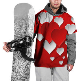 Накидка на куртку 3D с принтом Сердца в Кировске, 100% полиэстер |  | Тематика изображения на принте: heart | любовь | сердце
