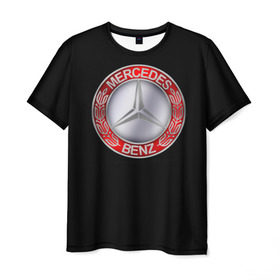 Мужская футболка 3D с принтом MERSEDES BENZ в Кировске, 100% полиэфир | прямой крой, круглый вырез горловины, длина до линии бедер | авто | автомобиль | водитель | машина
