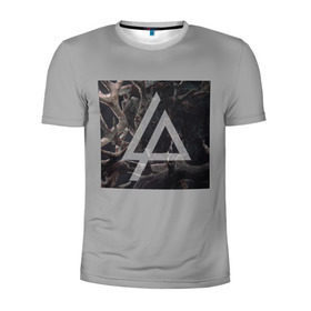 Мужская футболка 3D спортивная с принтом Linkin Park в Кировске, 100% полиэстер с улучшенными характеристиками | приталенный силуэт, круглая горловина, широкие плечи, сужается к линии бедра | Тематика изображения на принте: linkin park