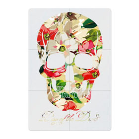 Магнитный плакат 2Х3 с принтом Мексиканский череп в Кировске, Полимерный материал с магнитным слоем | 6 деталей размером 9*9 см | Тематика изображения на принте: 
