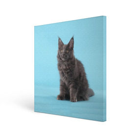 Холст квадратный с принтом Кот мейн кун в Кировске, 100% ПВХ |  | Тематика изображения на принте: котенок | мейнкун