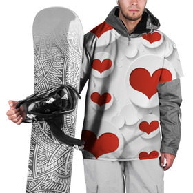 Накидка на куртку 3D с принтом Сердца 2 в Кировске, 100% полиэстер |  | Тематика изображения на принте: 