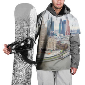 Накидка на куртку 3D с принтом Москва-Сити в Кировске, 100% полиэстер |  | Тематика изображения на принте: 