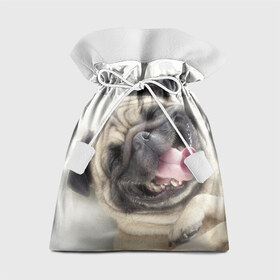 Подарочный 3D мешок с принтом Смешная собачка в Кировске, 100% полиэстер | Размер: 29*39 см | прикол | смешная | смешно | собака | язык
