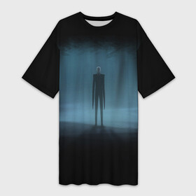 Платье-футболка 3D с принтом Слендермен Slender man в Кировске,  |  | man | slender | slender man | крипота | слендер | тонкий | тонкий человек | человек