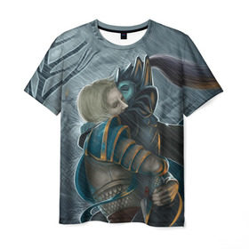 Мужская футболка 3D с принтом Phantom Assassin and Omni в Кировске, 100% полиэфир | прямой крой, круглый вырез горловины, длина до линии бедер | dota | dota 2 | omniknight | дота | дотан | раки
