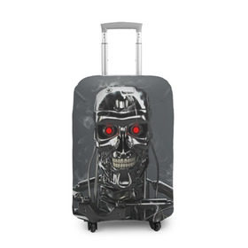 Чехол для чемодана 3D с принтом Терминатор 2 в Кировске, 86% полиэфир, 14% спандекс | двустороннее нанесение принта, прорези для ручек и колес | terminator | арнольд шварценнегер | боевик | робот