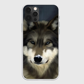 Чехол для iPhone 12 Pro Max с принтом Картина волк в Кировске, Силикон |  | Тематика изображения на принте: волк | животные | собака