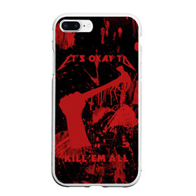 Чехол для iPhone 7Plus/8 Plus матовый с принтом Kill Em All в Кировске, Силикон | Область печати: задняя сторона чехла, без боковых панелей | металлика