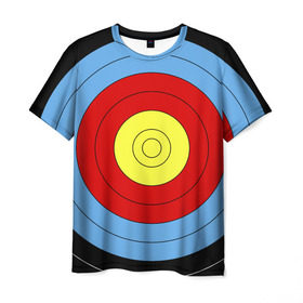Мужская футболка 3D с принтом Мишень для лука в Кировске, 100% полиэфир | прямой крой, круглый вырез горловины, длина до линии бедер | оружие | спорт | стрельба
