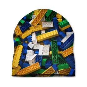 Шапка 3D с принтом Конструктор LEGO в Кировске, 100% полиэстер | универсальный размер, печать по всей поверхности изделия | Тематика изображения на принте: игрушка | конструктор | лего