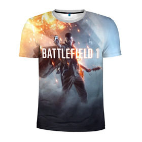 Мужская футболка 3D спортивная с принтом Battlefield в Кировске, 100% полиэстер с улучшенными характеристиками | приталенный силуэт, круглая горловина, широкие плечи, сужается к линии бедра | battlefield батла | батлфилд