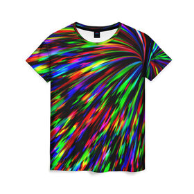 Женская футболка 3D с принтом Explosion в Кировске, 100% полиэфир ( синтетическое хлопкоподобное полотно) | прямой крой, круглый вырез горловины, длина до линии бедер | 