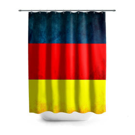 Штора 3D для ванной с принтом Германия в Кировске, 100% полиэстер | плотность материала — 100 г/м2. Стандартный размер — 146 см х 180 см. По верхнему краю — пластиковые люверсы для креплений. В комплекте 10 пластиковых колец | европа | триколор | флаг