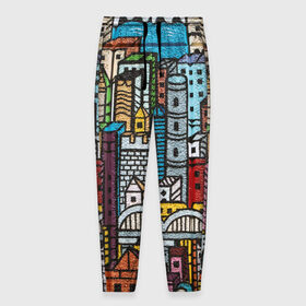 Мужские брюки 3D с принтом граффити в Кировске, 100% полиэстер | манжеты по низу, эластичный пояс регулируется шнурком, по бокам два кармана без застежек, внутренняя часть кармана из мелкой сетки | 