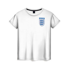 Женская футболка 3D с принтом Сборная Англия в Кировске, 100% полиэфир ( синтетическое хлопкоподобное полотно) | прямой крой, круглый вырез горловины, длина до линии бедер | england | варди | футбол