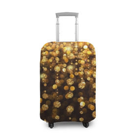 Чехол для чемодана 3D с принтом Золотой дождь в Кировске, 86% полиэфир, 14% спандекс | двустороннее нанесение принта, прорези для ручек и колес | dance | klub | золото | клуб | праздник | танцы