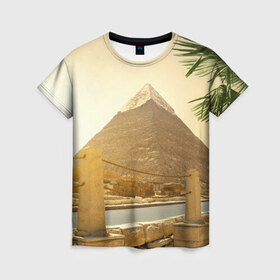 Женская футболка 3D с принтом Egypt в Кировске, 100% полиэфир ( синтетическое хлопкоподобное полотно) | прямой крой, круглый вырез горловины, длина до линии бедер | egypt | египет | закат | золото | клеопатра | мумия | песок | пирамиды | пустыня | солнце