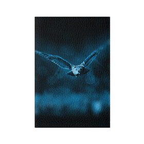 Обложка для паспорта матовая кожа с принтом сова в Кировске, натуральная матовая кожа | размер 19,3 х 13,7 см; прозрачные пластиковые крепления | Тематика изображения на принте: dark | клюв | лес | ночь | перья | птица | сова | темнота | филин