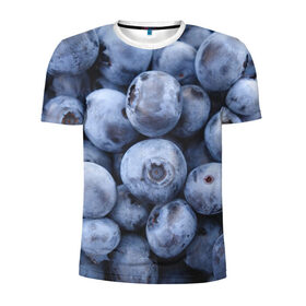 Мужская футболка 3D спортивная с принтом ягода в Кировске, 100% полиэстер с улучшенными характеристиками | приталенный силуэт, круглая горловина, широкие плечи, сужается к линии бедра | голубика | лето | сладости | текстура | черника | ягода