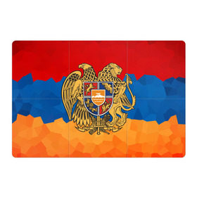 Магнитный плакат 3Х2 с принтом Армения в Кировске, Полимерный материал с магнитным слоем | 6 деталей размером 9*9 см | Тематика изображения на принте: герб | флаг