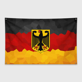 Флаг-баннер с принтом Германия в Кировске, 100% полиэстер | размер 67 х 109 см, плотность ткани — 95 г/м2; по краям флага есть четыре люверса для крепления | 