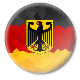 Значок с принтом Германия в Кировске,  металл | круглая форма, металлическая застежка в виде булавки | Тематика изображения на принте: 