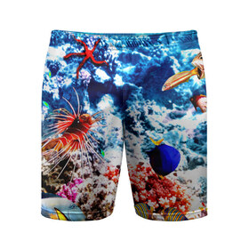 Мужские шорты 3D спортивные с принтом Аква мир в Кировске,  |  | blue | вода | волна | волны | море | океан | природа | рыбы