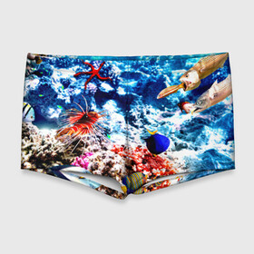 Мужские купальные плавки 3D с принтом Аква мир в Кировске, Полиэстер 85%, Спандекс 15% |  | Тематика изображения на принте: blue | вода | волна | волны | море | океан | природа | рыбы
